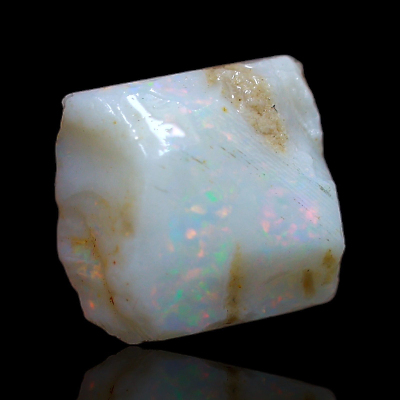 6.90 Cts Fire Opal Handcrafted Gemstone Jewelry Making Rough Natural 11x11x6 mm