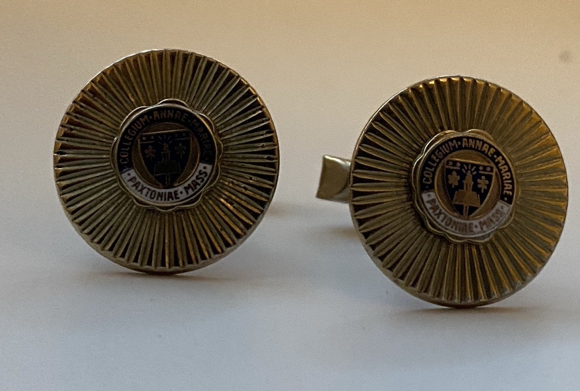 Vintage Kinney Cufflinks Anna Maria College Paxton Mass.