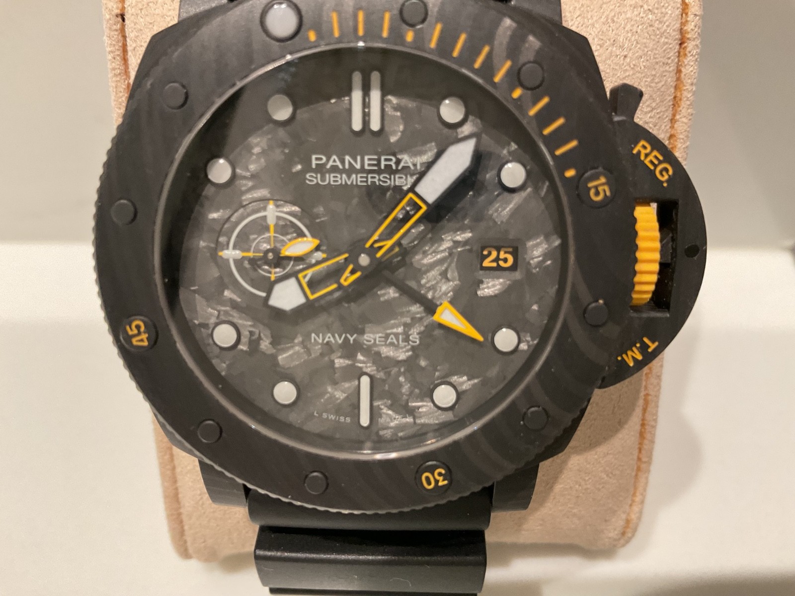 Panerai Submersible GMT Navy Seals Carbotech Limited Edition Black Pam01324