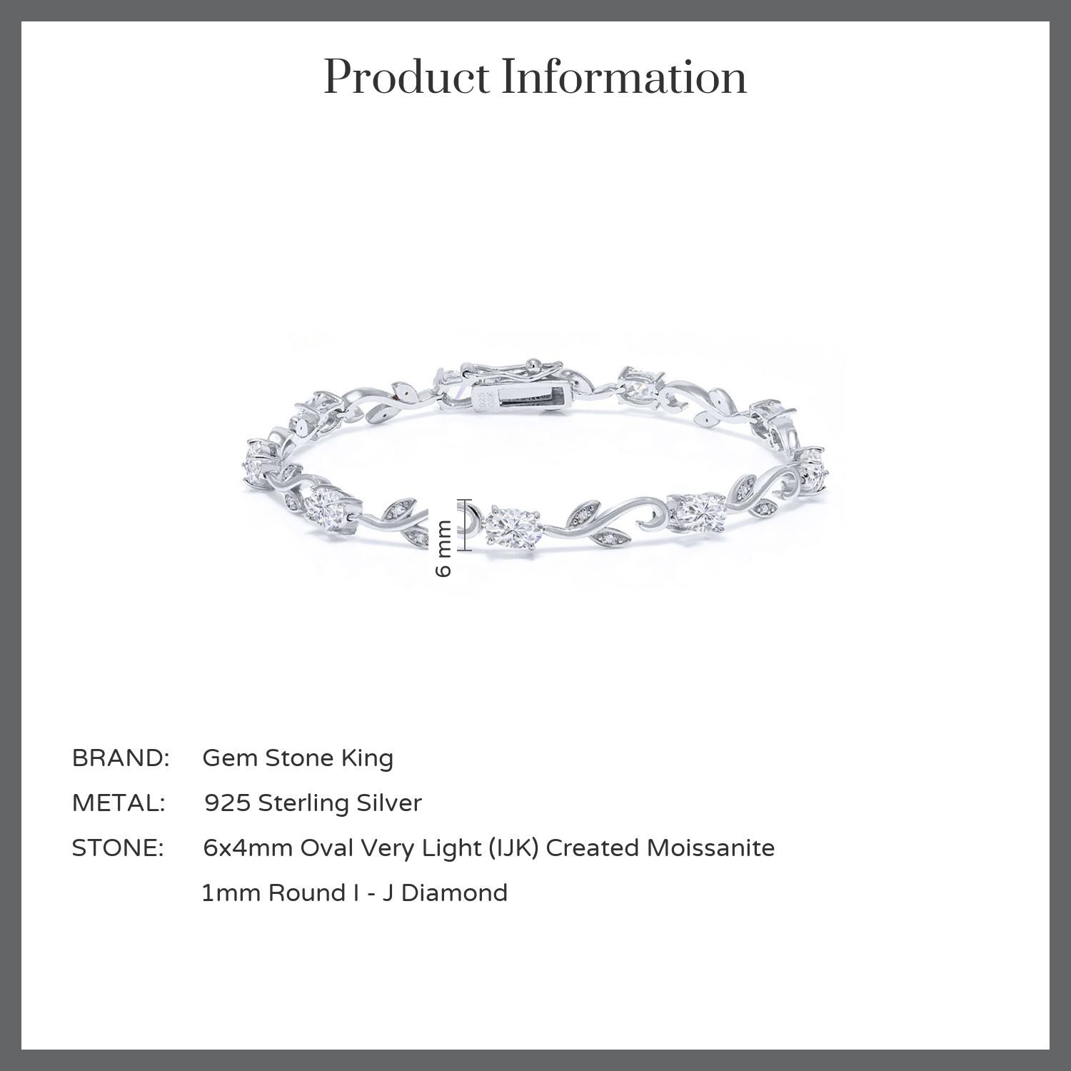 Greek Vine Leaf Gemstone Birthstone Tennis Bracelet For Women | 925 Sterling