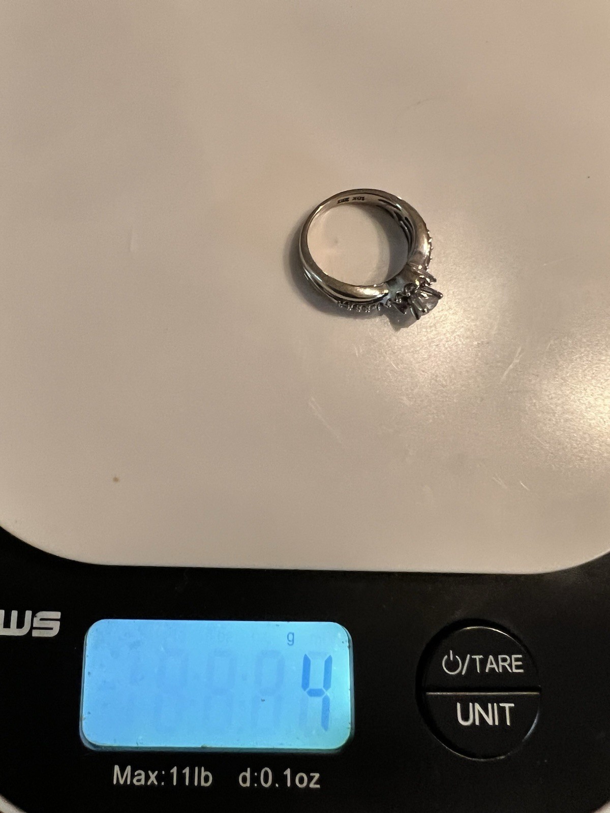 10k White Gold Diamond Engagement Ring Solitaire with Accents Zales
