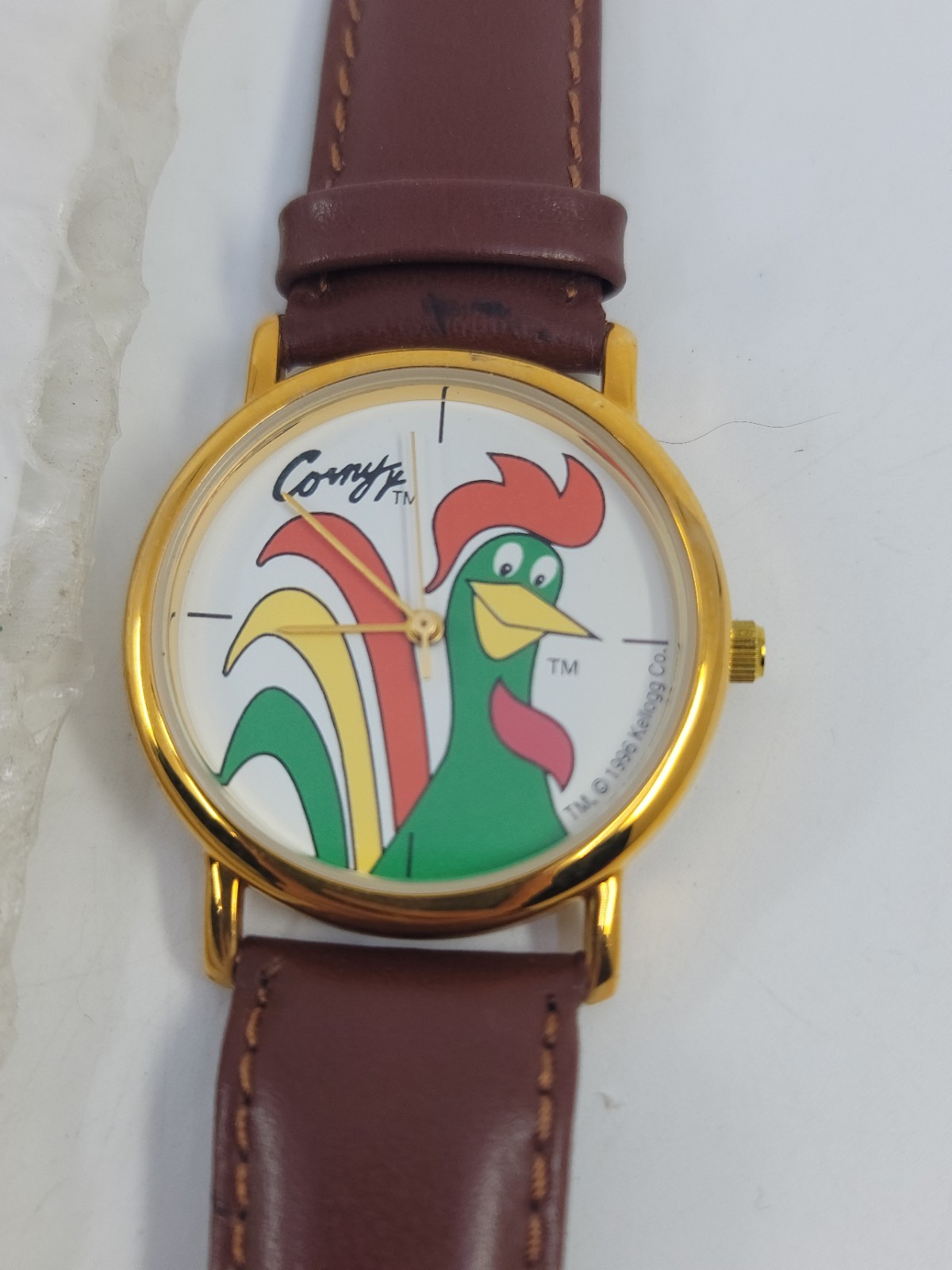 Kellogg’s Corn Flakes “Corny” Premium Watch Needs Battery New Unused With Papers