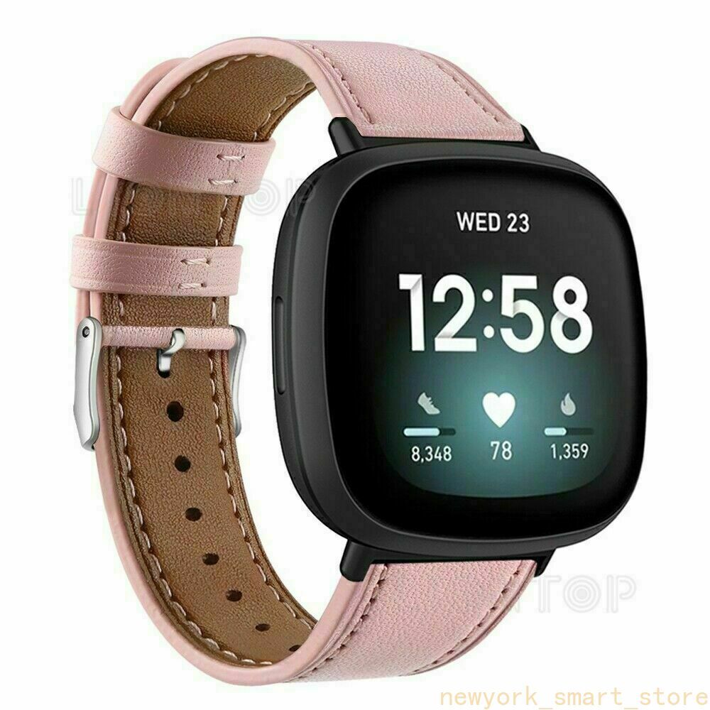 For Fitbit Versa 3 Sense Genuine Leather Watch Band Strap Replacement Bracelet