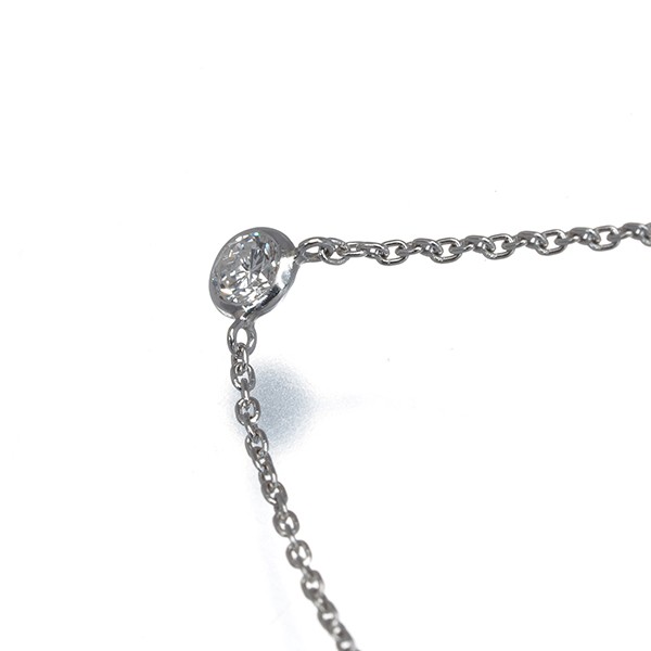 Auth VENDOME Necklace Diamond 0.09ct Solitaire 900 850 Platinum