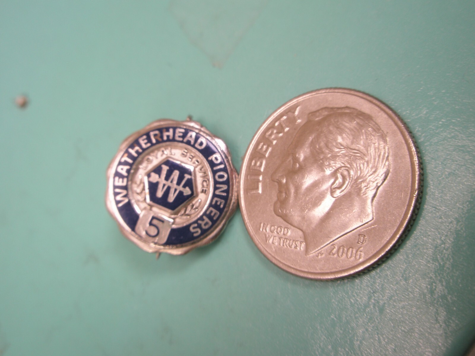 Weatherhead Pioneers 5 Years Loyal Service Vintage Tie Tack Lapel Pin k112