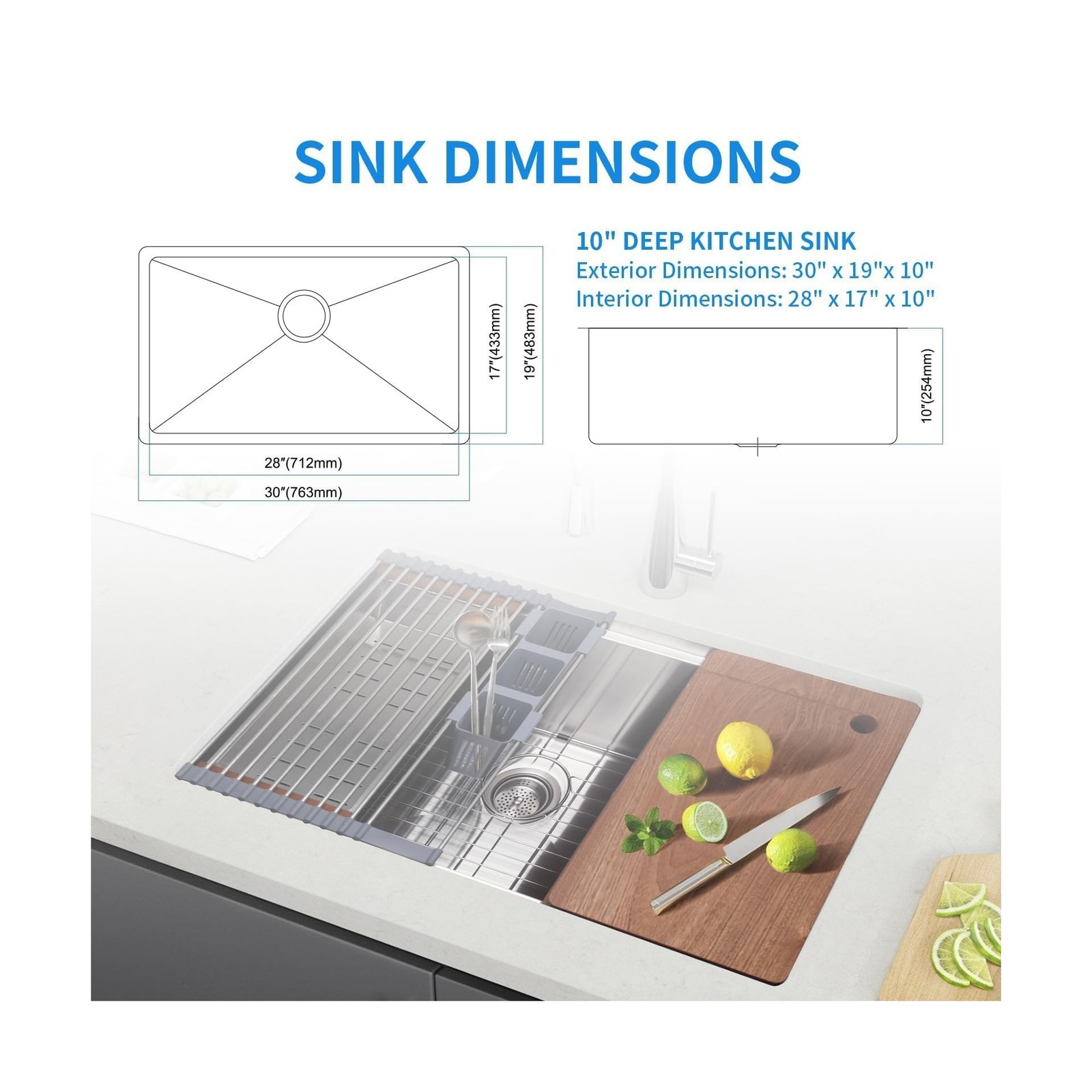 30 Inch Undermount Kitchen Sink Superior Drain Kitchen Sinks 11 Gauge (3mm) S…