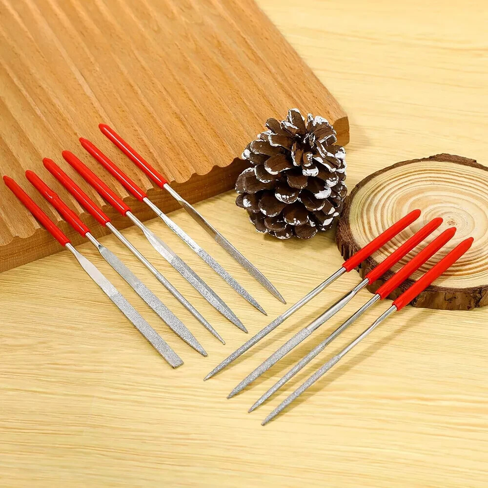 10 Piece Titanium Plated Diamond Needle Files – Gold & Silver Jewelry Tool Set