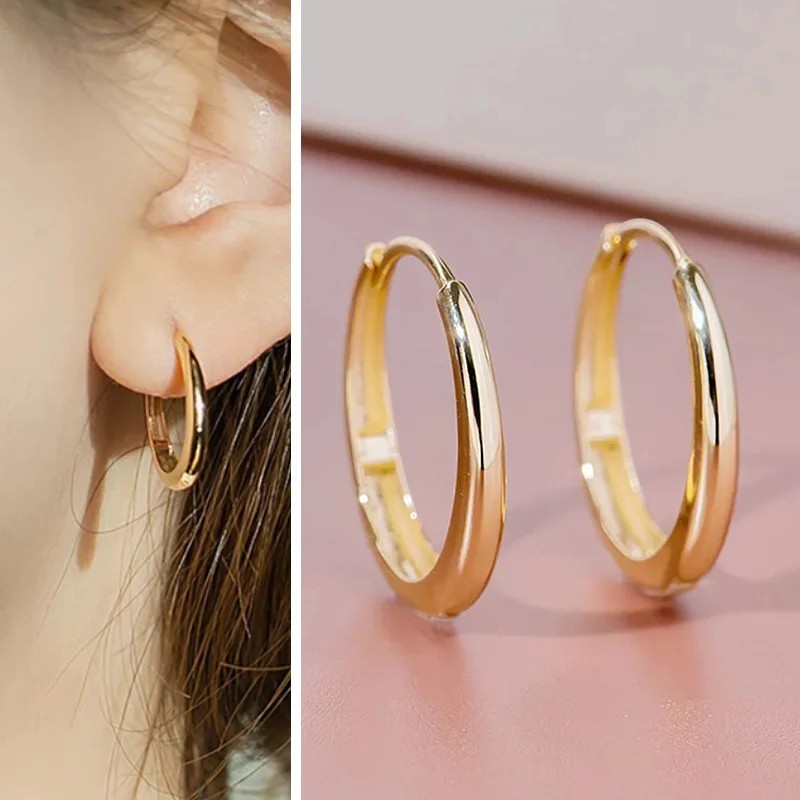 Stainless Steel Huggie Hoop Earrings Unisex Fashion Jewelry For Women, Men
