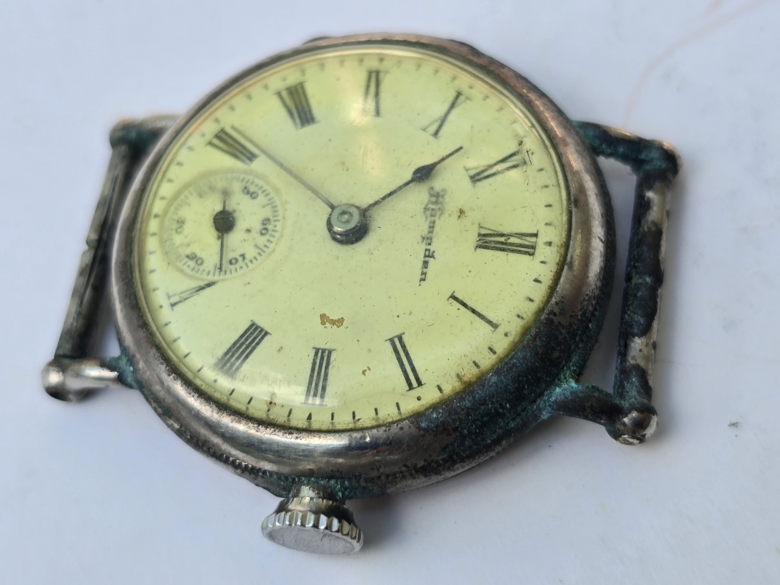 Hampden Wrist Watch WW 1 Trench Silver Tone Parts/Repair – 30mm – 15mm Lug
