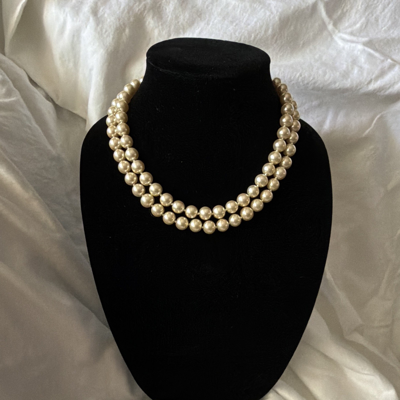 KJL by Kenneth Jay Lane Double Strand Faux Pearl Necklace