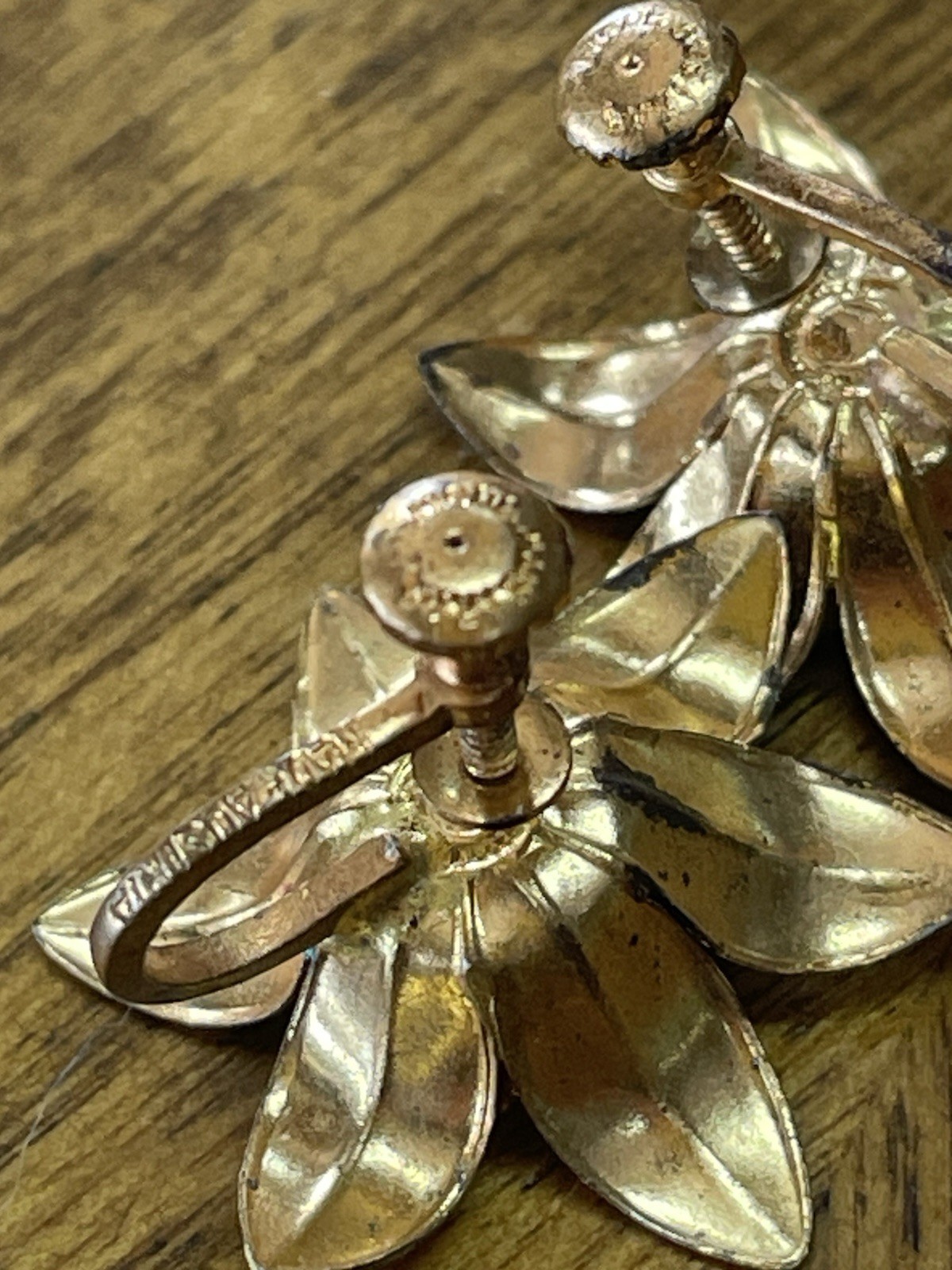 9 Pair Mid Century Clip & Screw On Earrings. Some Signed. Weiss, Star, Etc
