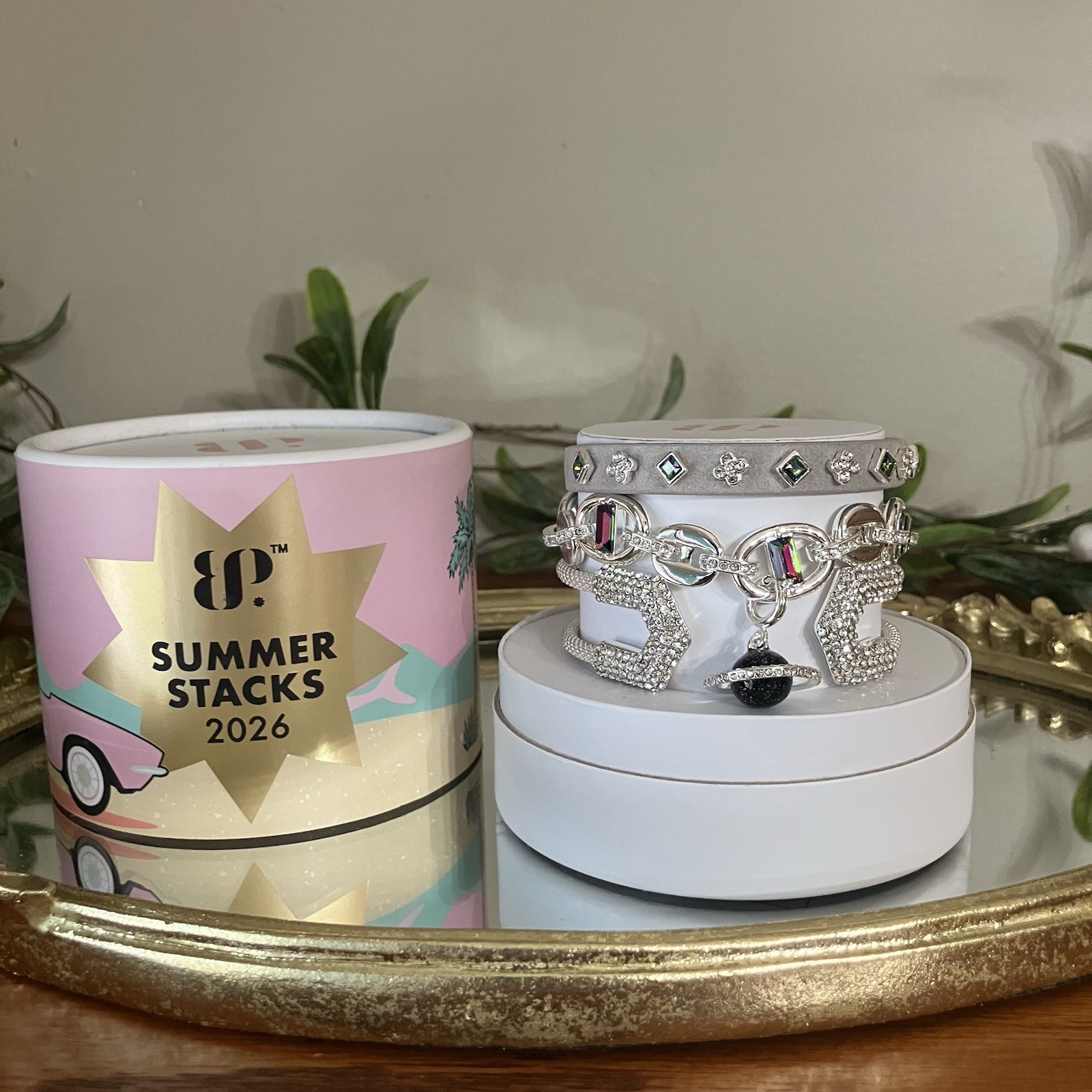 Bomb Party ORBITING OPULENCE Saturn Planet Summer Stacks 2026 Bracelets Silver