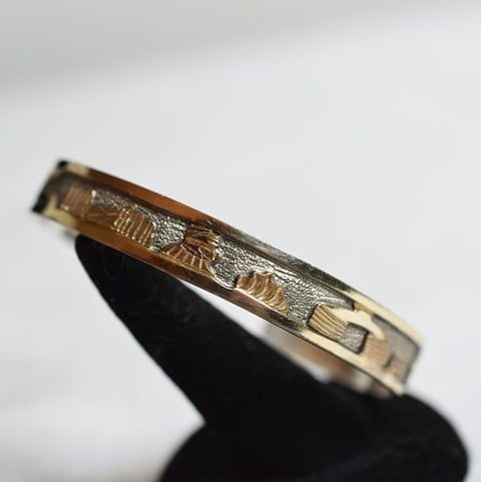Vintage 12K GF/Sterling Silver Lloyd Becenti Jr BCT Story Teller 7″ Bracelet