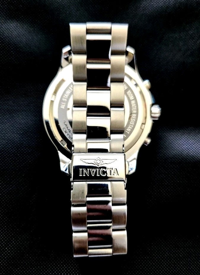 INVICTA TRINITE Men’s Specialty Chronograph Silver/Blue – Flame Fusion Crystal