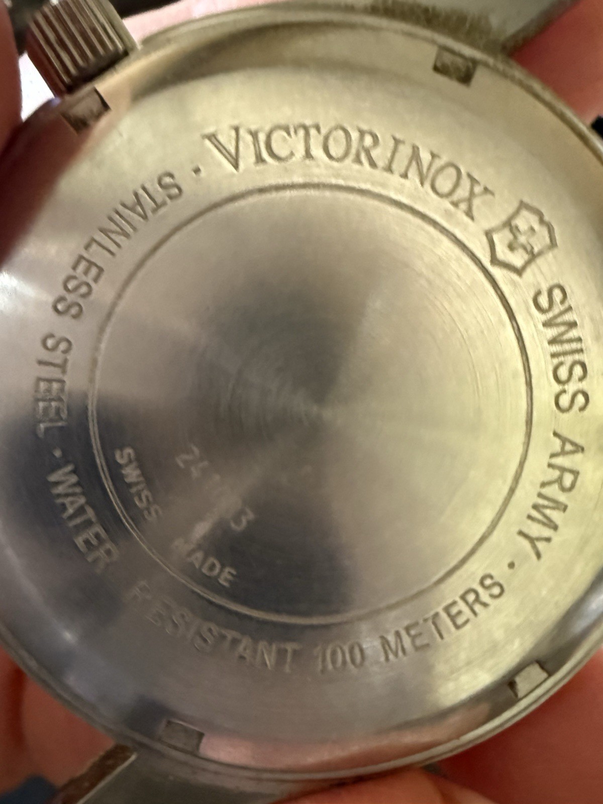 Victorinox Garrison 40mm Silver Stainless Steel No Strap Needs Battery