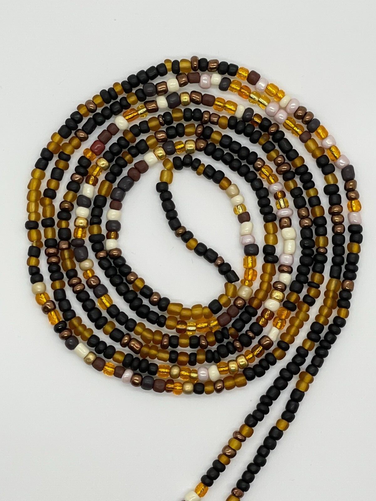 Tie-On 3PK Color Czech and Glass Waist Beads with Accent Beads 60 Inch Strands