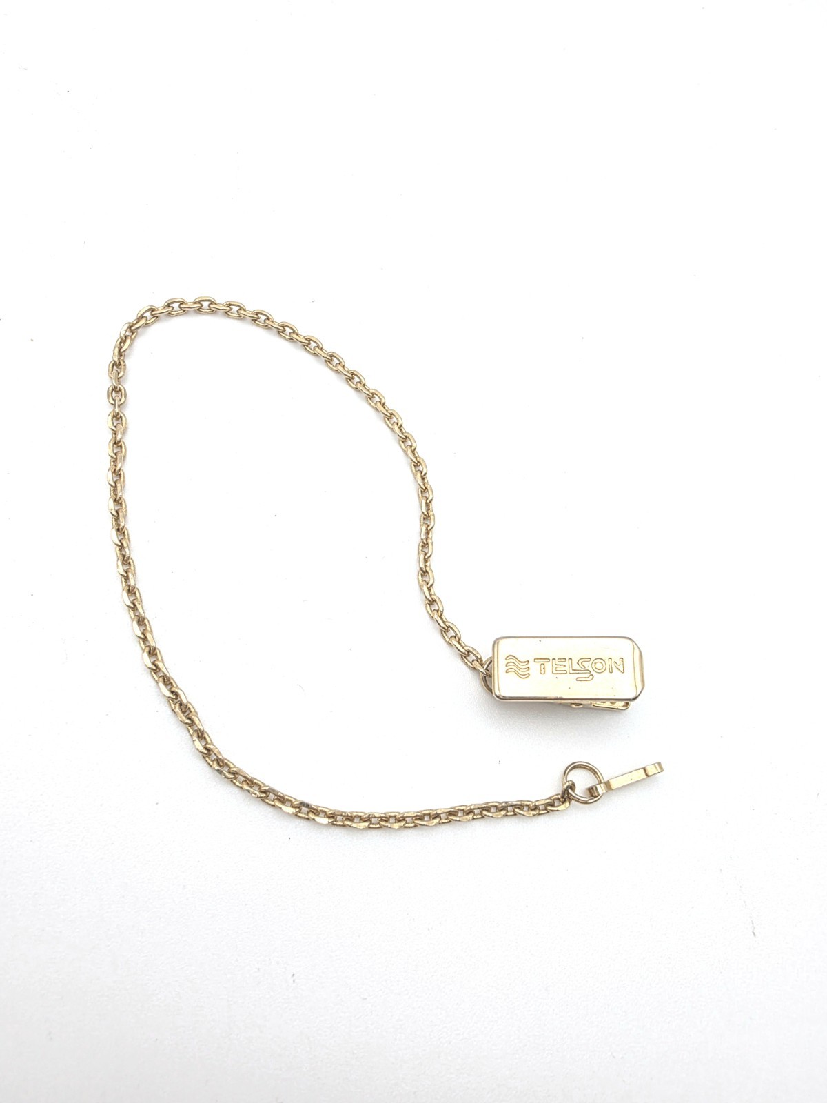 Vintage TELSON Signed Watch Chain Clip-On On Gold Filled 10″ FREE $HIPPING!!
