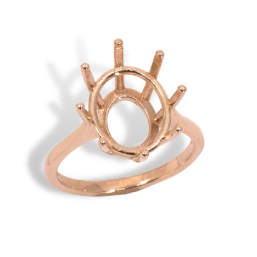 Oval 8 Prong Pre-notched Ring Mounting