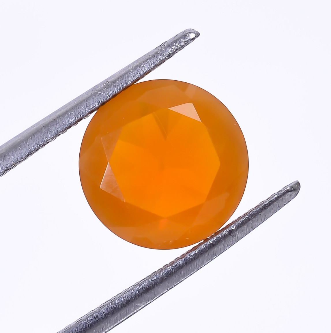 2.50 Cts Natural Mexican Fire Opal Round Faceted Cut Loose Gemstone 10X10X6 mm
