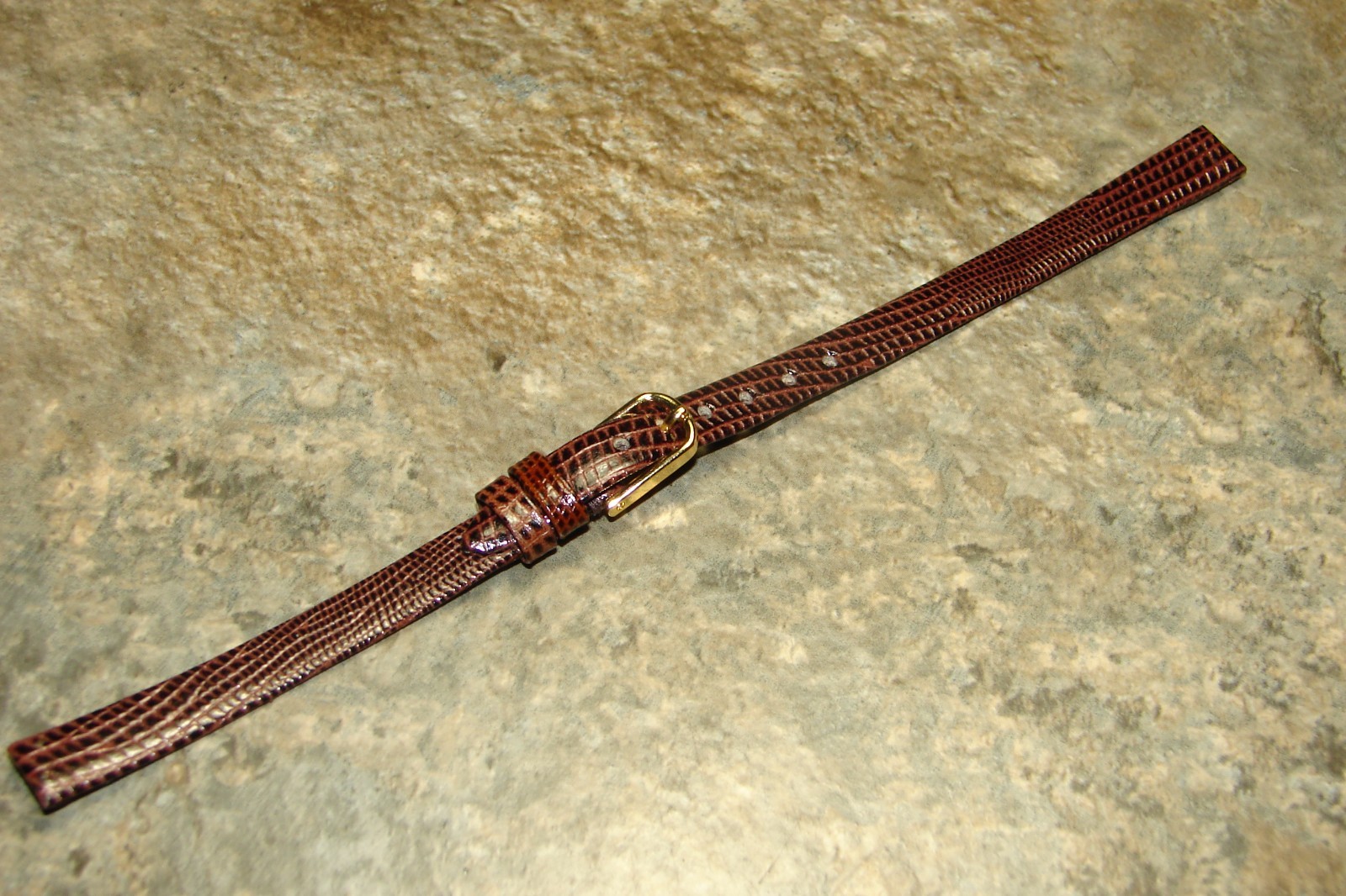 Ladies 8mm (5/16″) JB Champion Brown Lizard Calf Leather Watchband NOS