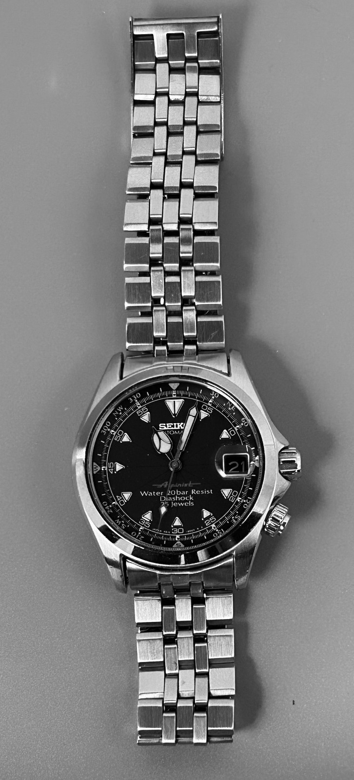 Vintage Seiko Alpinist SCVF005 4S15 Automatic 25J Black Dial 200M JDM Watch