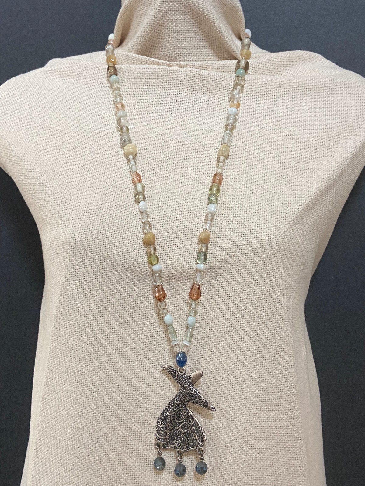 Glass Bead Necklace – Sufi Dervish Amulet