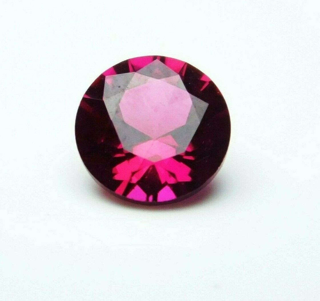 1 Pcs 6×6 mm Ruby Red NATURAL Genuine CERTIFIED Round Diamond Cut Loose Stone-W