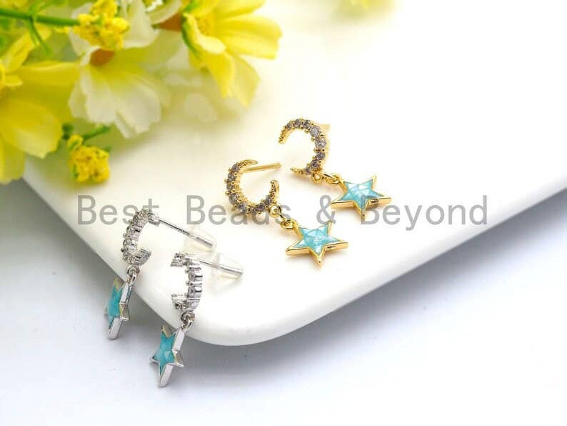 100% Natural Abalone Five Star Charm,Atrovirens Abalone shell Charm, Jewelry
