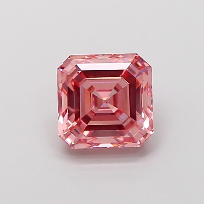 1.41ct Pink Asscher Cut Lab Grown Diamond For Engagement Ring