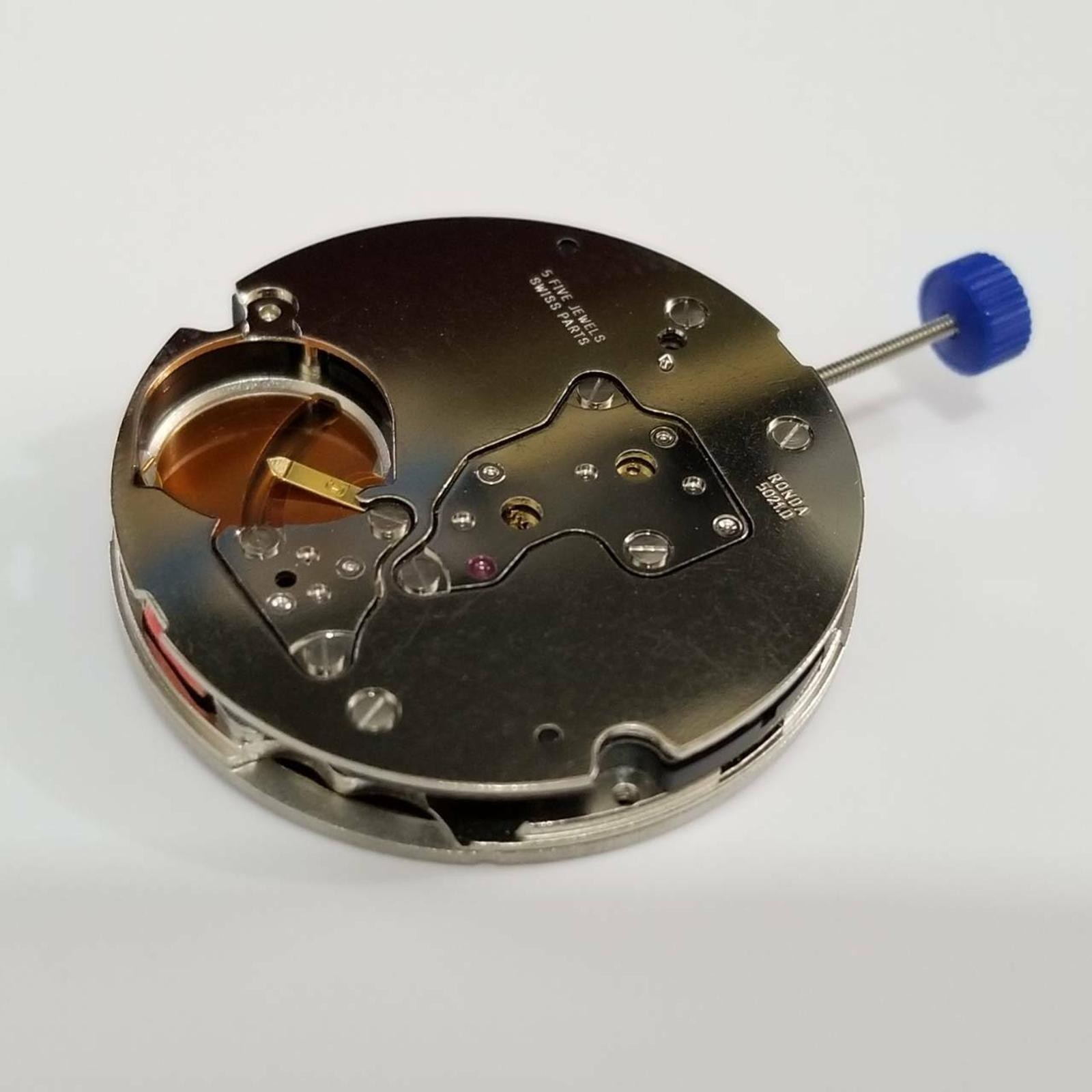 Quartz Watch Movement with Battery 5 Hands Single Calendar For RONDA 5021.D U