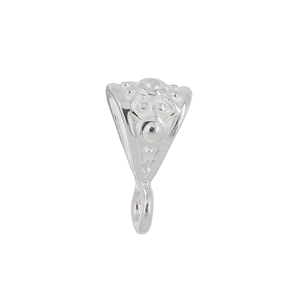 Sterling Silver Pendant Clasp Bail Connector with Heavy Duty Open Loop #97568