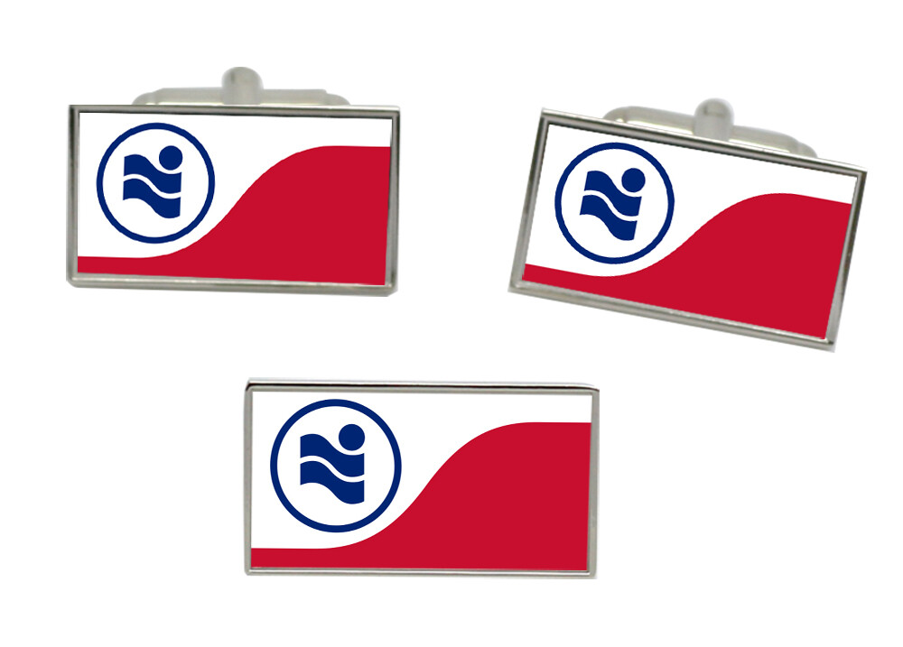 Irving TX (USA)Flag Cufflink and Tie Pin Set