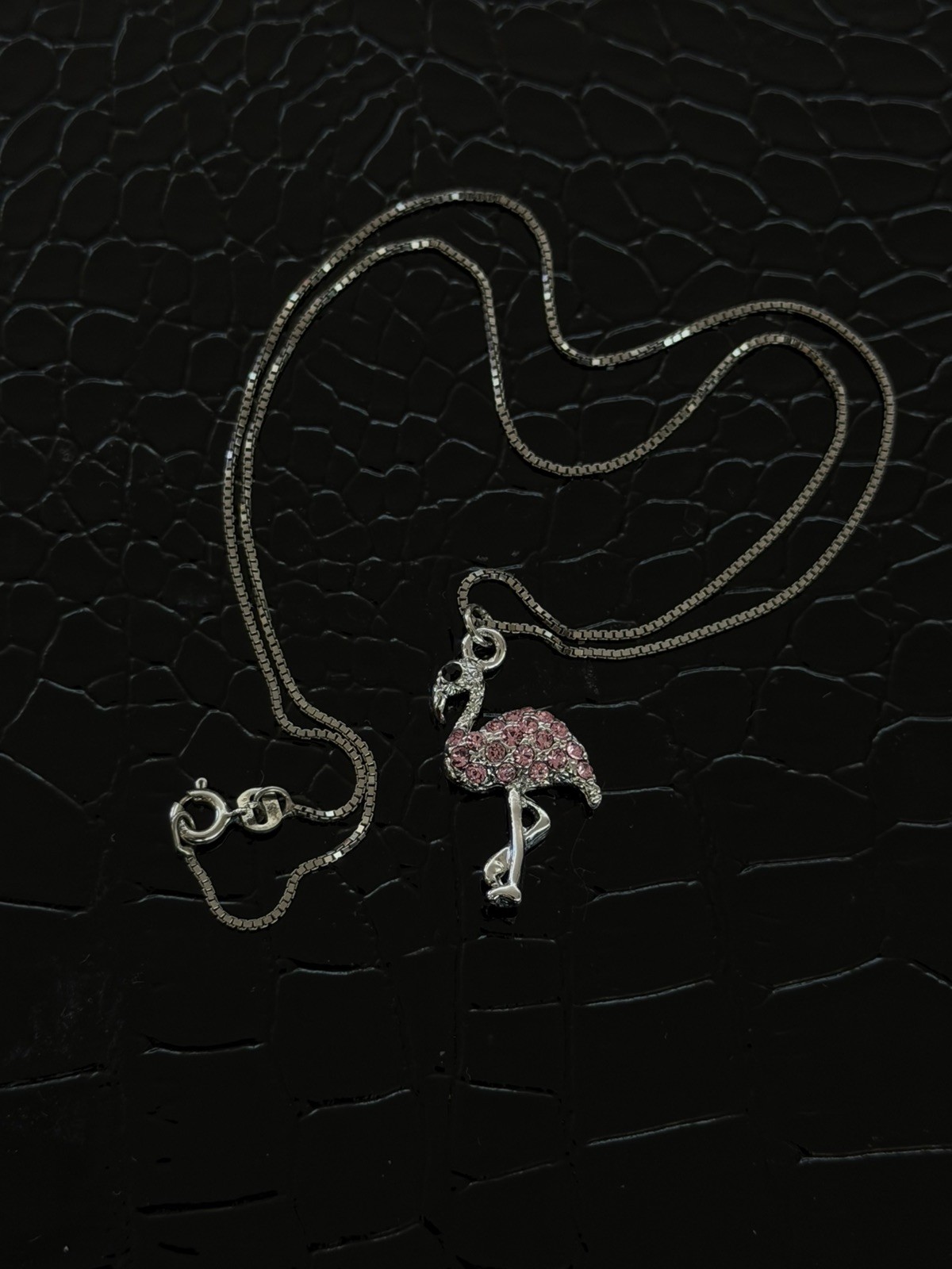 925 Sterling Silver Flamingo Necklace – Flamingo Pendant – Tropical Bird Jewelry