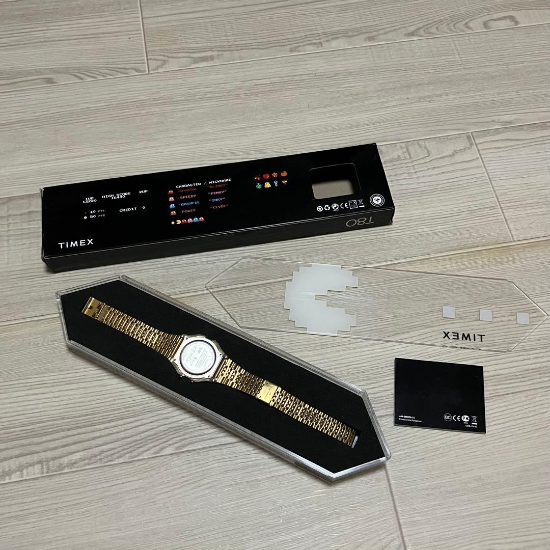 TIMEX T80 PAC MAN Digital Watch Gold Limited Edition Collaboration Series