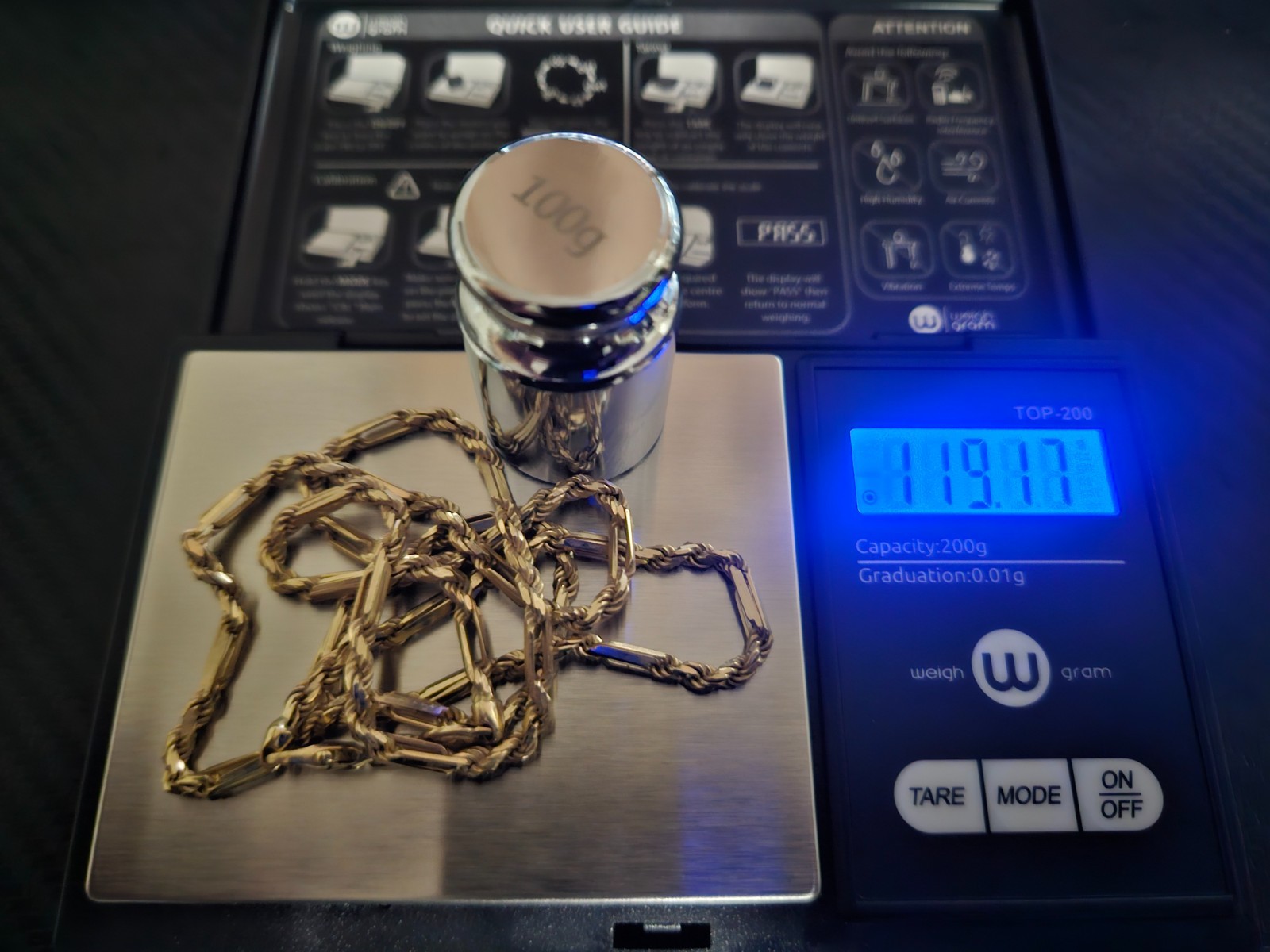 14k Milano Figarope Chain Yellow Gold 3mm Wide 19 grams 22 inch long
