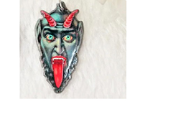 DEVIL FACE DEMON SATAN PAGAN EVIL Pendant On 18″ 925 Sterling Silver Necklace