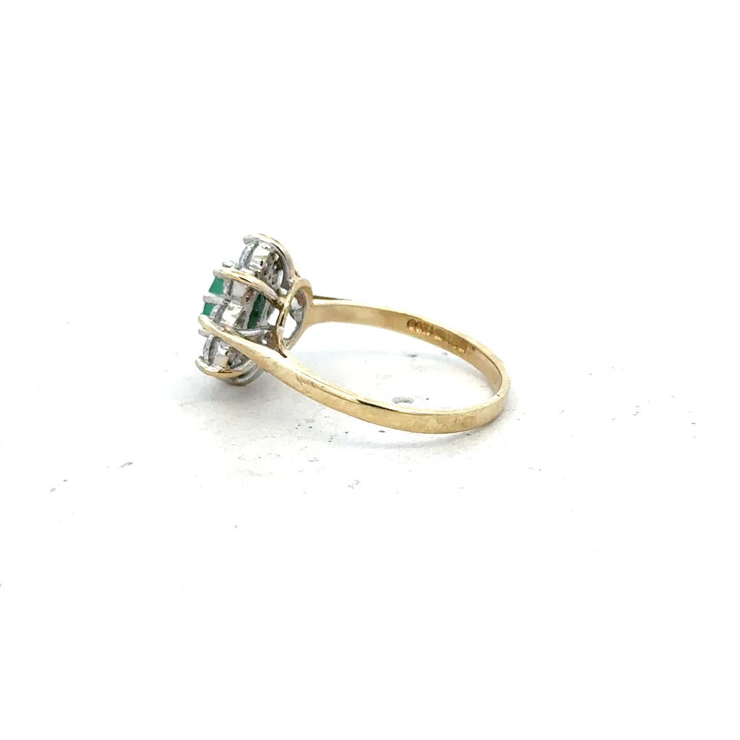 9ct yellow gold ring size J (sh25937b)