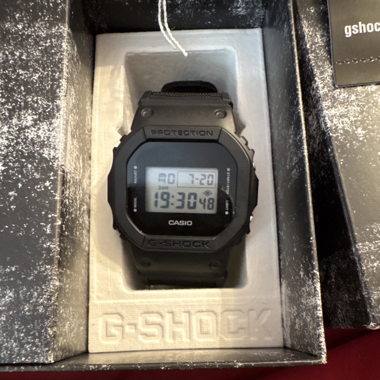 Casio G-SHOCK 5600 Digital Quartz Watch Black Nylon Strap 200m w/ Box