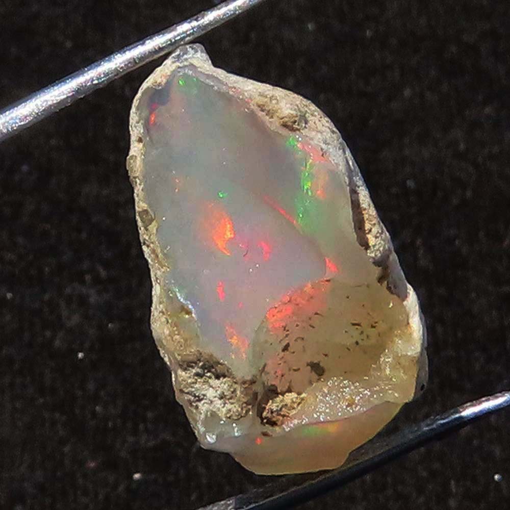 11.35 Cts Natural Ethiopian Opal Rough Welo Fire Opal Rough 14x21x11 mm YU76