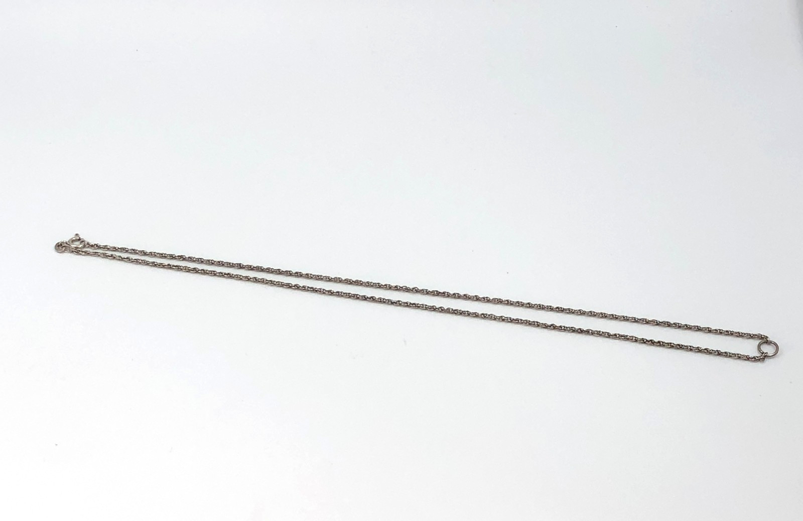 Silver UnoAErre Rope Chain Necklace – Italian Hallmarks – 51cm 20″ 4.3g
