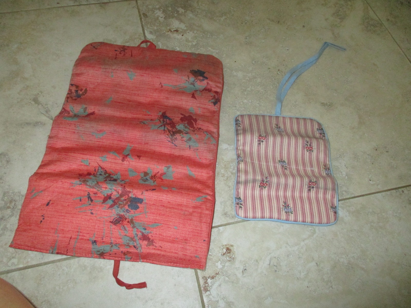 Vintage Travel Jewelry Roll Bags Lot – large 14 x 9 & small 7in x 5 in