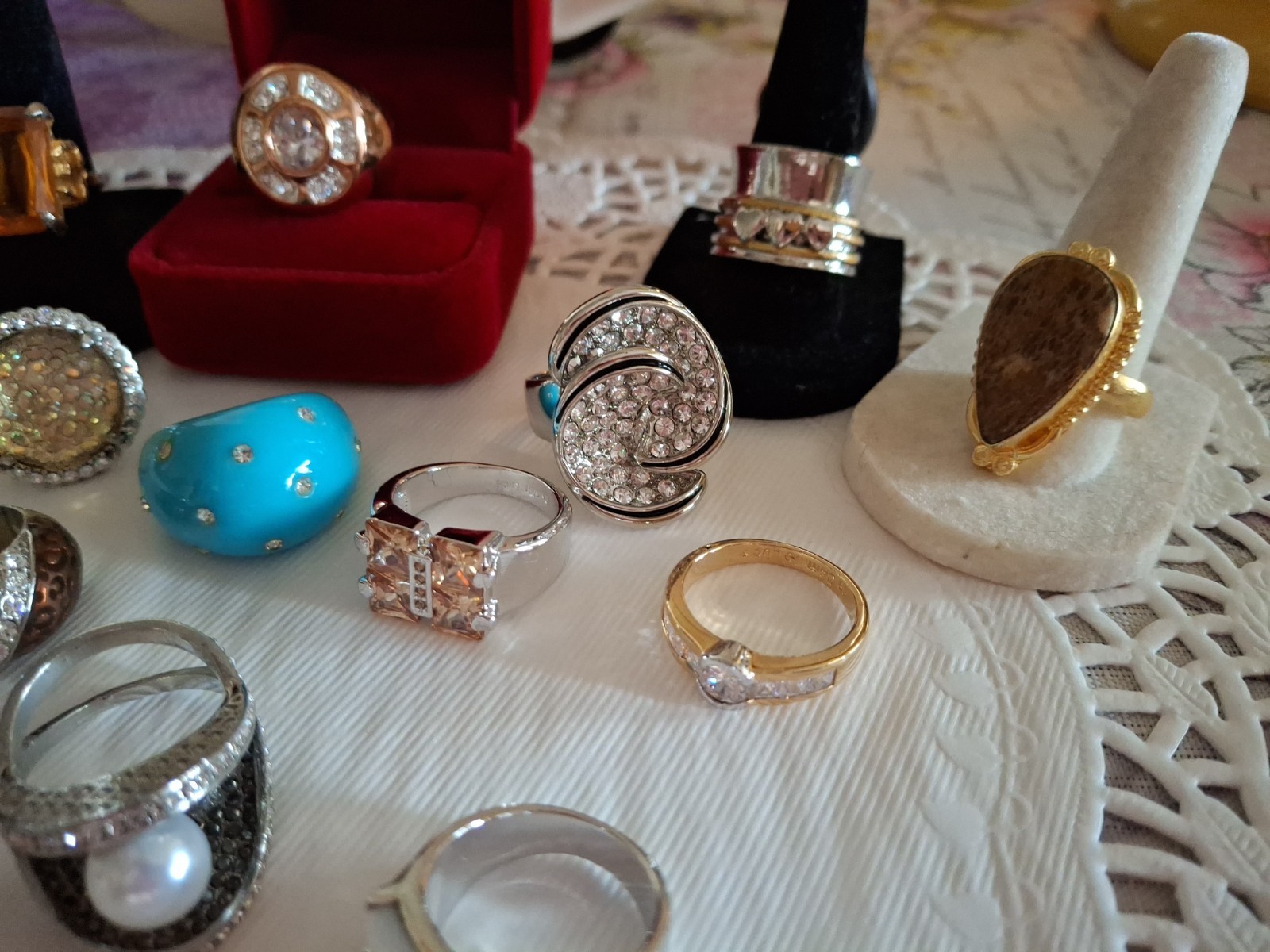 Vintage To Modern Lot Of Rings 15, Sizes Vary 7-9 Designer Camille Lucie (7)