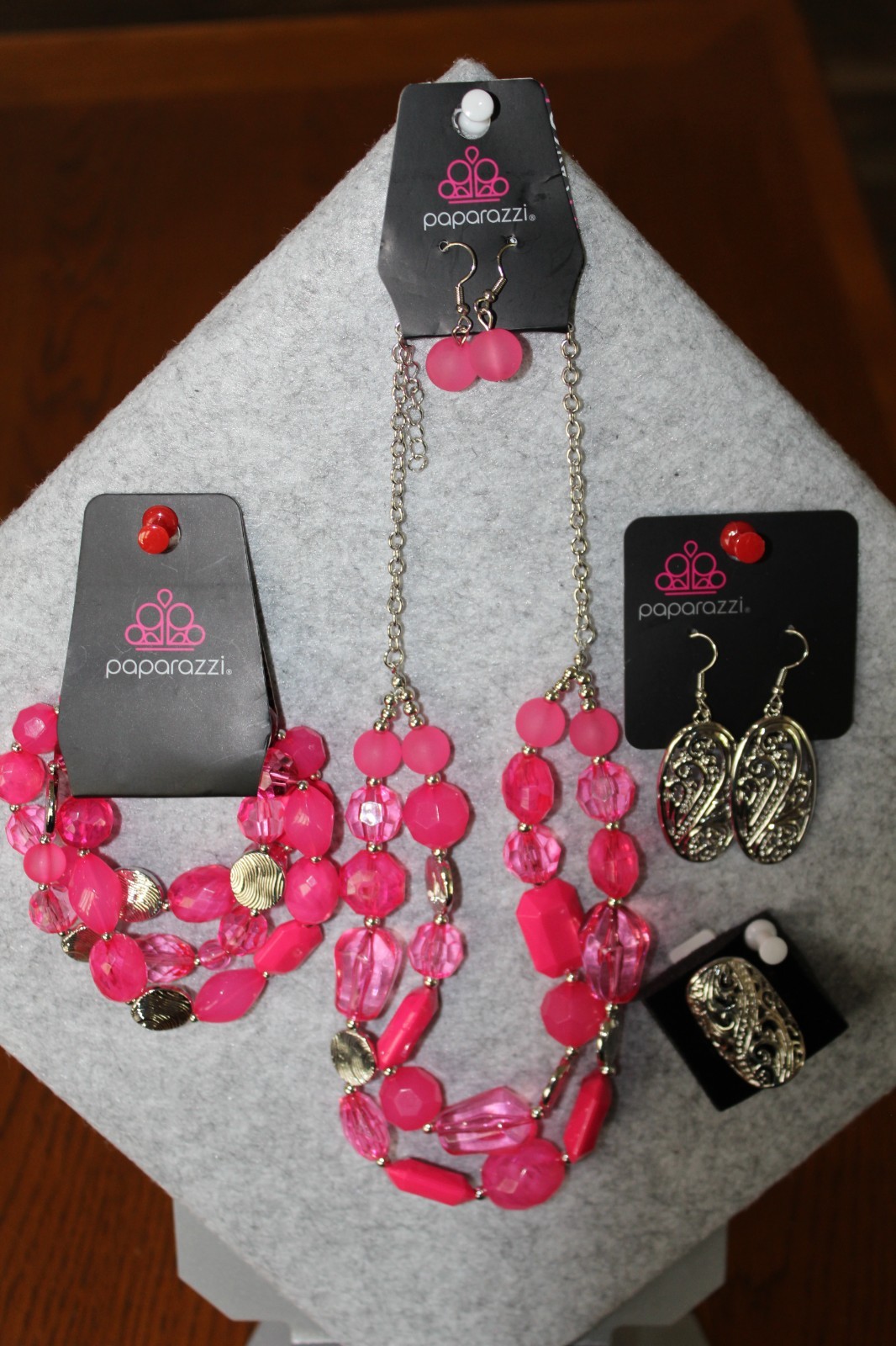 Paparazzi, pink and silver, lead and nickel free, new with tags