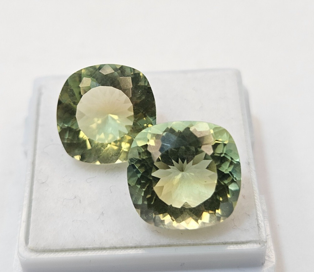 Tourmaline Natural Bi-Colour Cushion Cut 7-8 Ct Pair For Earring Making Gemstone