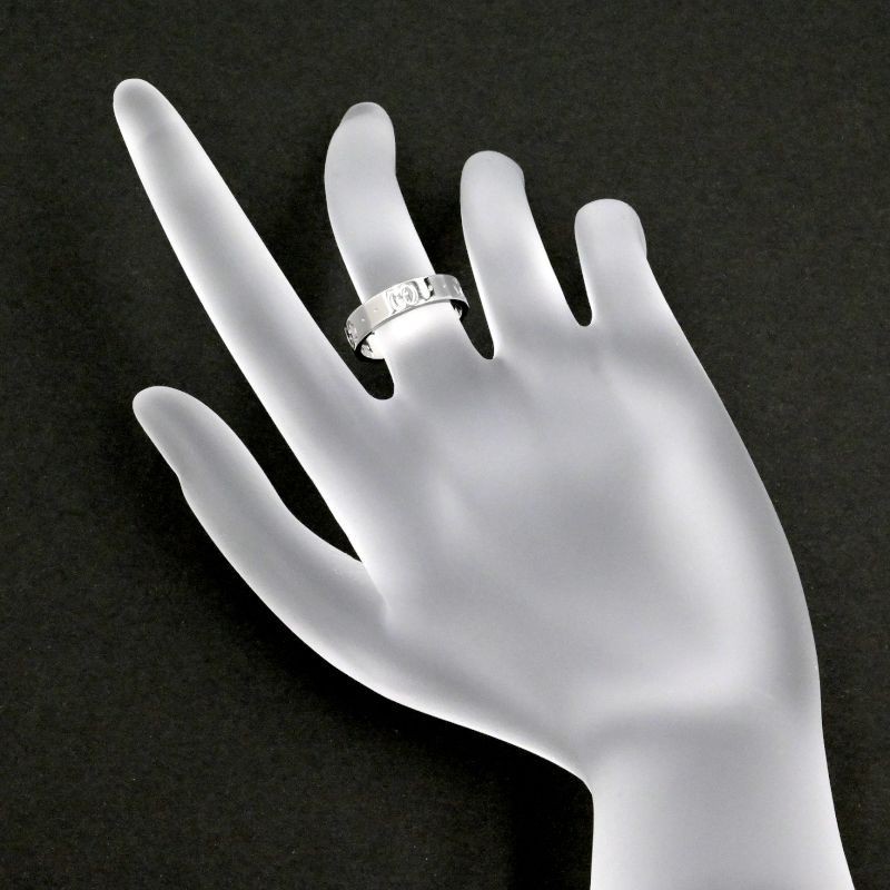 Gucci Icon Slim Ring US 4.5 7.5 K18WG Interlocking G Flat Logo