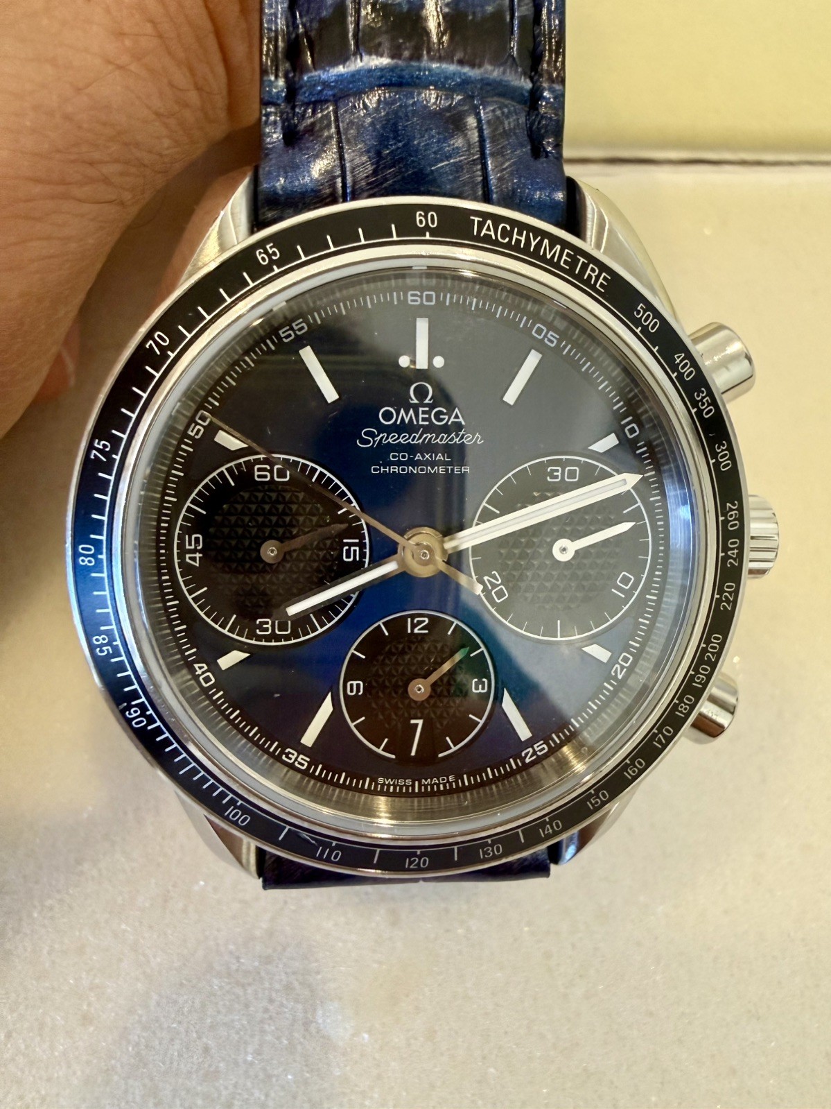 Omega Speedmaster Racing 326.30.40.50.03.001 Blue Dial w/Box & Papers & Straps