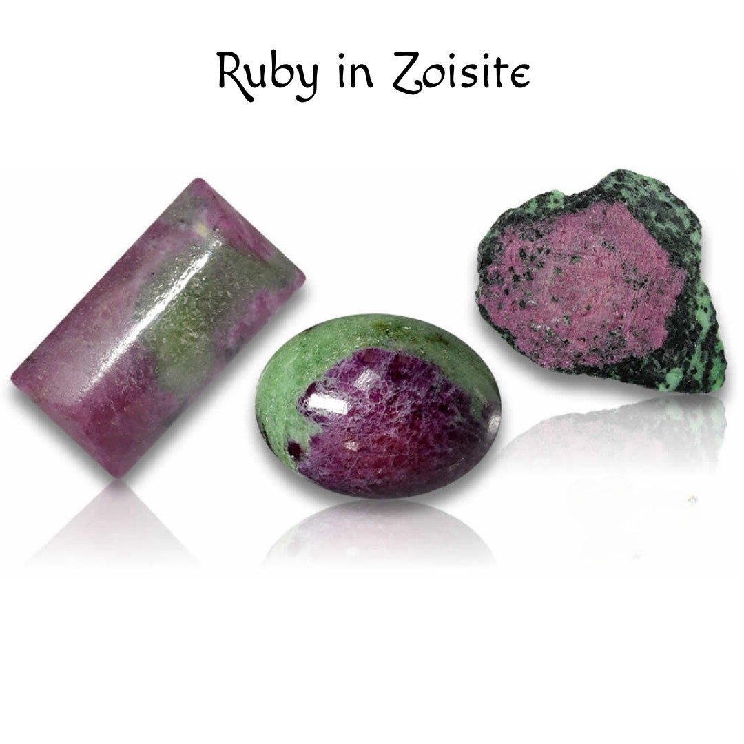 Natural Ruby Zoisite Long Gemstone Necklace | 32” Green Stone Strand