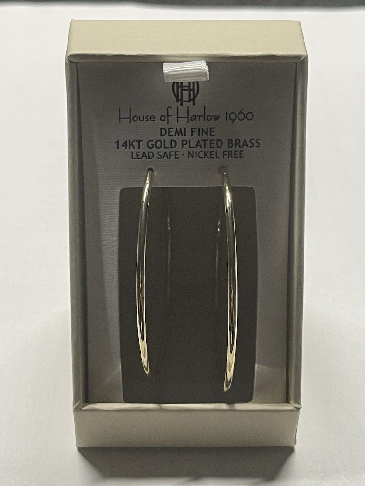 House Of Harlow 1960 Gold Thin Hoops NEW