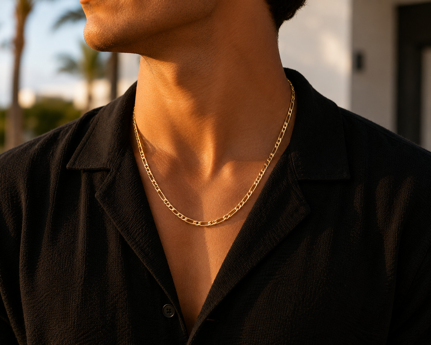 18k Gold Filled Diamond Cut Mariner Necklace 19.5” Long