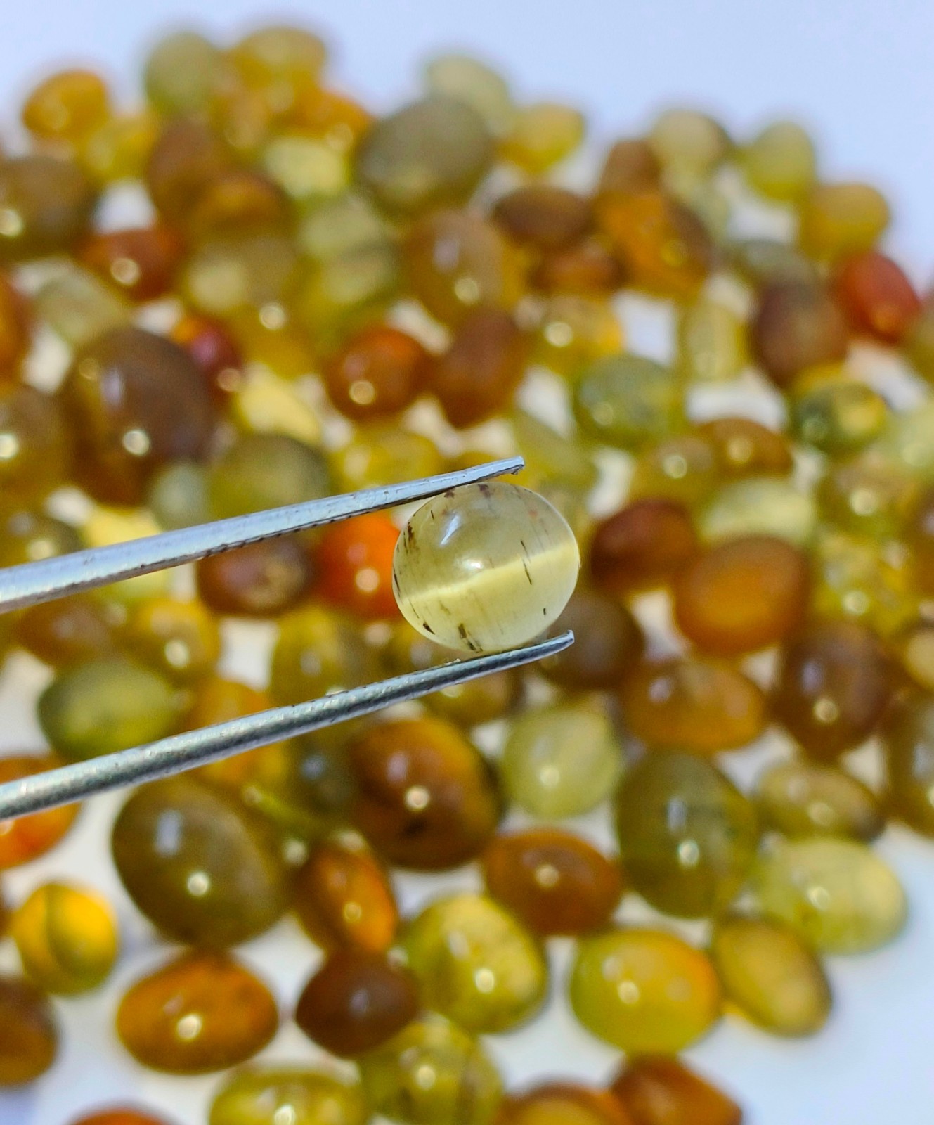 Natural Chrysoberyl Cat’s Eye 5-10 MM Oval Cabochon Loose Gemstone Lot